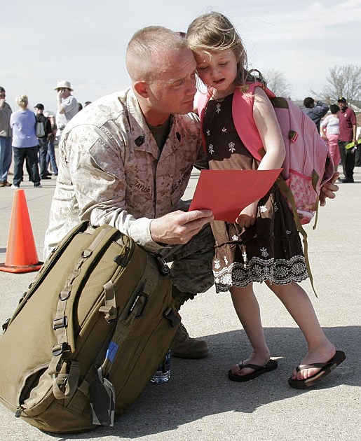 Welcome Home Michigan Soldiers -- Getty Images