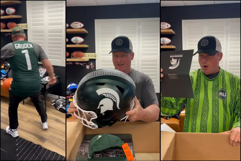‘I love Michigan State!’ Jon Gruden Receives Huge Michigan State Package