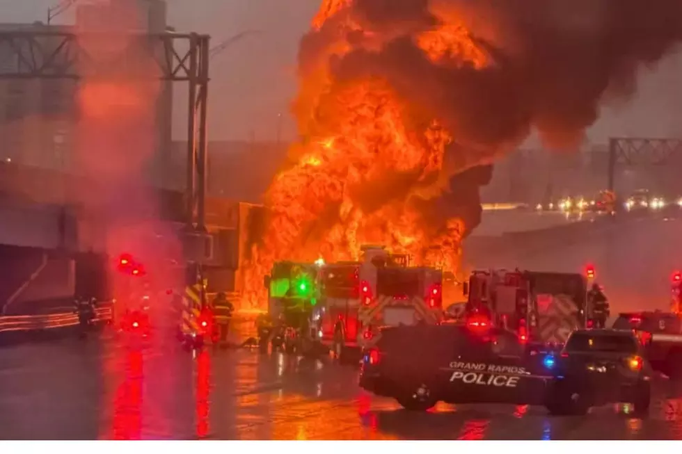Semi-Truck Fire on US-131 in Grand Rapids: See Photos
